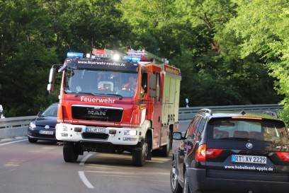 Verkehrsunfall mit Motorrad Neuffener Steige 