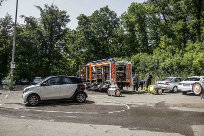 Sindelfingen: PKW brennt voellig aus