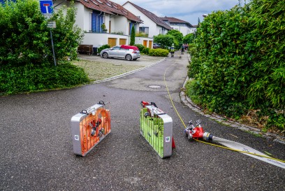 Plochingen: Vergessener Topflappen faengt Feuer
