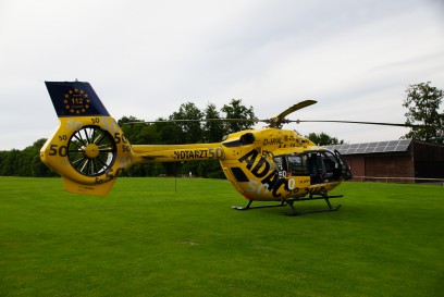 Esslingen: Rettungshubschrauber landet am Segelflugplatz Jaegerhaus - Essen auf Herd angebrannt