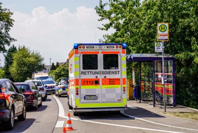 Aichwald-Schanbach: Gasaustritt an Baustelle - Feuerwehr im Einsatz 
