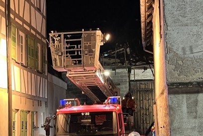 Steinheims.d.Murr: Scheune bei Unwetter eingestuerzt 