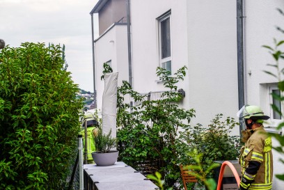 Reichenbach a.d. Fils: Gasflasche in Brand geraten