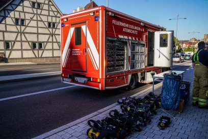 Esslingen: Brand in einem historischen Gebaeude in der Beutauvorstadt