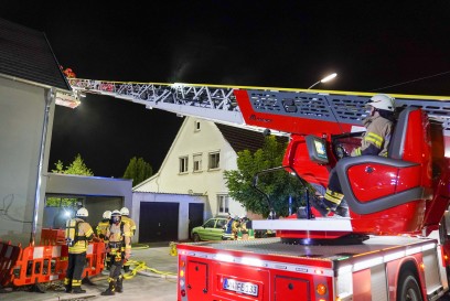 Fellbach-Oeffingen: Kuechenbrand in Neubau