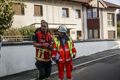 Leonberg: Gas Austritt in Mehrfamilienhaus