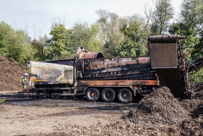 Wendlingen: Siebmaschine in Brand geraten