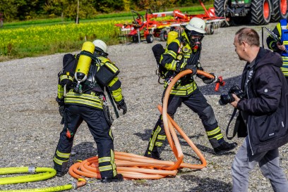Schlaitdorf: Verwaltungsverbandsuebung mit sechs Feuerwehren 