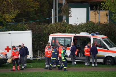 Aichelberg: Vor der Inbetriebnahme der Schnellbahntrasse S21 - Grossuebung der Rettungskraefte