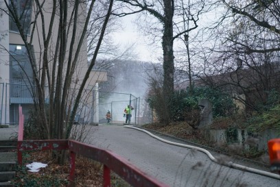 Bad Boll: Brand einer Huette am Institut in Eckwaelden