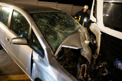 Muehlhausen A8: Betrunkener faehrt als Geisterfahrer frontal in einen LKW - Vier Hunde Schwerverletzt, einer davon Toedlich