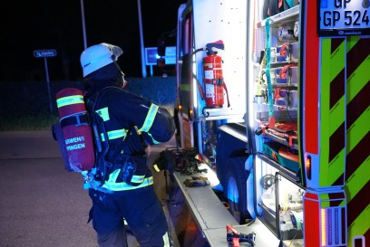 Goeppingen: Brennender Schuppen