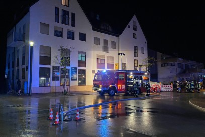 Magstadt: Brand im Muellraum eines Mehrfamilienhaus