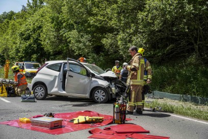 Rutesheim: Zwei schwer Verletzte nach Frontalszusammenstoss