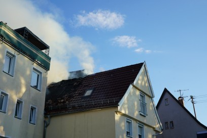 Kirchheim Teck: Dachstuhlbrand in der Inmenstadt