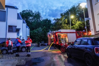 Filderstadt-Plattenhardrt: Abfallhaufen in Brand geraten