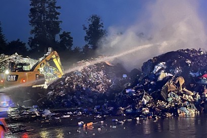 Altensteig-Walddorf: Brennender Restmuell in Entsorgungsanlage Altensteig-Walddorf