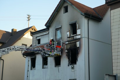 Goeppingen: Wohnung brennt in voller Ausdehnung