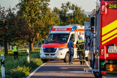 Baltmannsweiler: Pkw kommt von Strasse ab - Fahrer verletzt - Rettungshubschrauber im Einsatz 