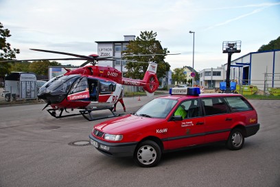 Ebersbach: Rettungshubschrauber landet bei der Freiwilligen Feuerwehr 
