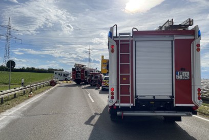 Bondorf: Unfall auf L1184 zwischen Wohnmobil und PKW 