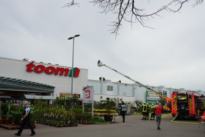 Kirchheim Teck: Brand in Baumarkt