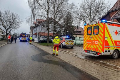 Jettingen:  Russ entzuendet sich und sorgt fuer einen Feuerwehreinsatz