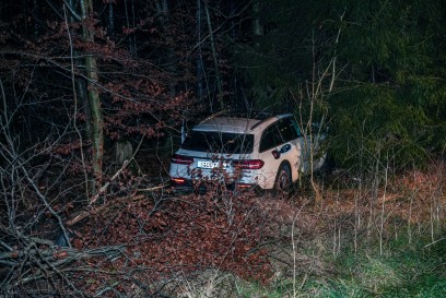 Leonberg: Mercedes kommt von Fahrbahn und landet im Wald