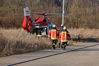 Donzdorf: Eine schwerverletzte Person bei Arbeitsunfall in Donzdorfer Firma - Luftrettung im Einsatz