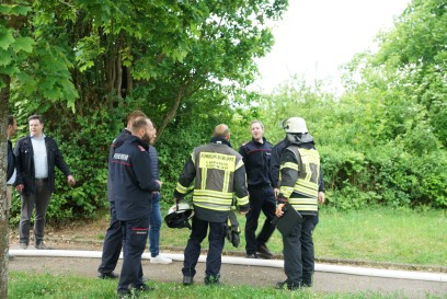 Ebersbach Fils: Feuerwehren ueben den Ernstfall - Waldbranduebung