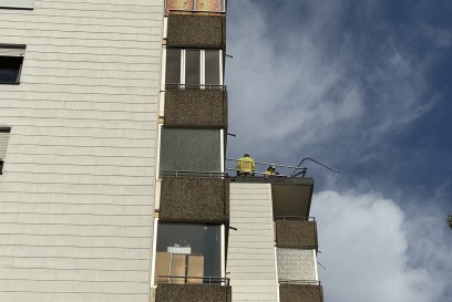 Eislingen Fils: Brand auf dem Dach eines Hochhauses