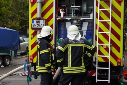 Waiblingen: Brand eines Geschaeftes Gebaeude 