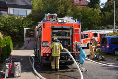 Esslingen: Brand in Mehrfamilienhaus