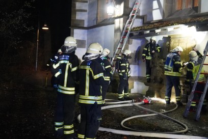 Waiblingen: Brand an Kirche loest Feuerwehr einsatz
