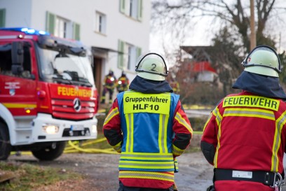 Unterensingen: Brand in Gebaeude - Treppenhaus durch den Brand ausgebrannd