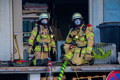 Goeppingen: Brand einer Abzugsanlage - Feuerwehr im Einsatz